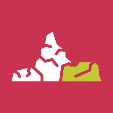 Bir kaya ve harita simgesinin vektör çizimi