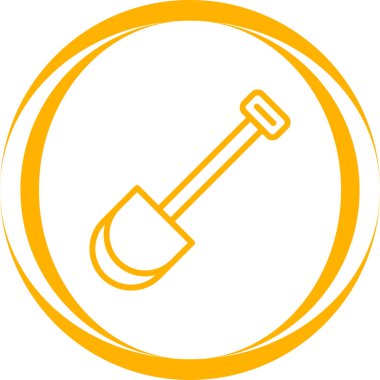 kürek simgesi vektör illüstrasyonu