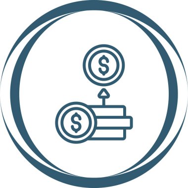 Dolar. Web simgesi basit illüstrasyon