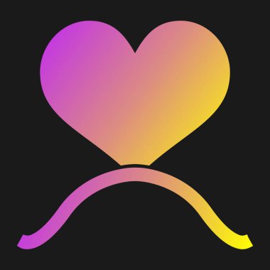 kalp ikonu vektör illüstrasyon tasarımı