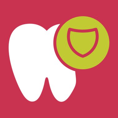 Diş simgesi, vektör illüstrasyonu