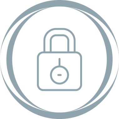 Kilit simgesinin vektör illüstrasyonu