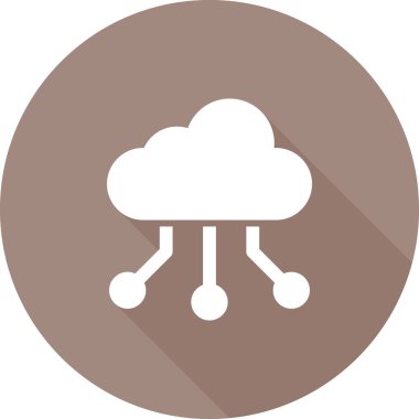 Bulut. Web simgesi basit illüstrasyon