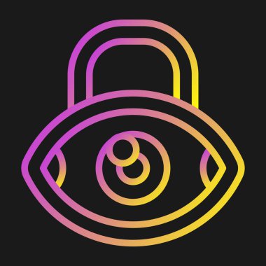 asma kilit web simge vektör çizim