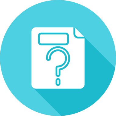 Soru Vektörü Şekil Simgesi Tasarımı