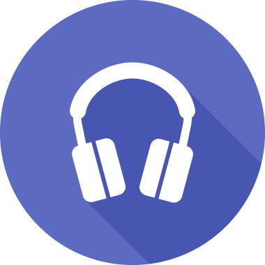 kulaklık düz simge vektör çizim