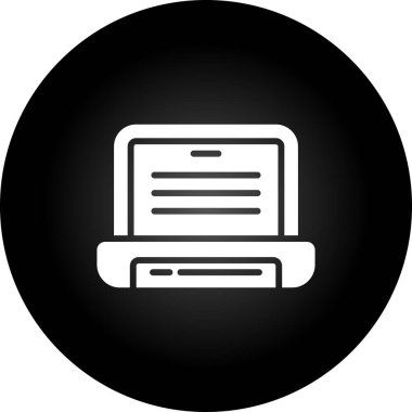 Dizüstü bilgisayar simgesi vektör çizimi