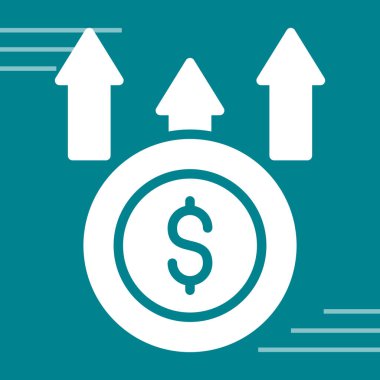 Dolar parası vektör simgesi. biçim çift renkli düz yuvarlak sembol, koyu mavi ve beyaz renkler, yuvarlak açılar, koyu arkaplan.