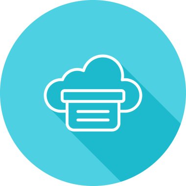 Bulut hesaplama simgesi vektör illüstrasyonu