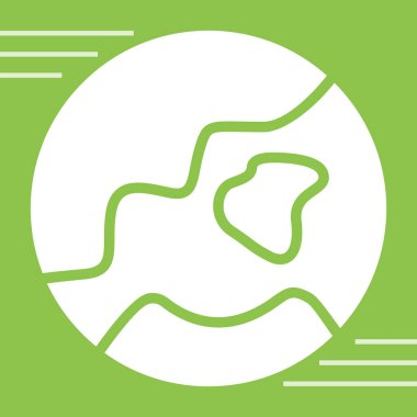 Bir harita simgesinin vektör illüstrasyonu