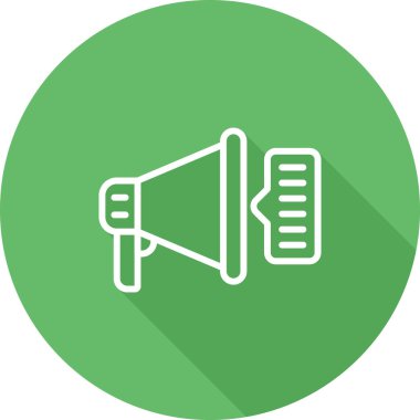 Megafon. Web simgesi vektör illüstrasyonu