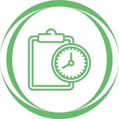 Saat simgesinin vektör illüstrasyonu