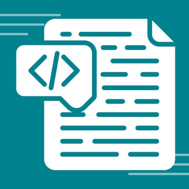 Kodlama simgesi, modern basit tasarım