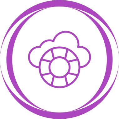 Bulut. Web simgesi basit bir illüstrasyon. bulut