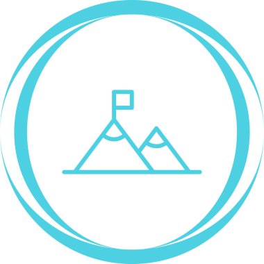 Bir çadır simgesinin vektör illüstrasyonu