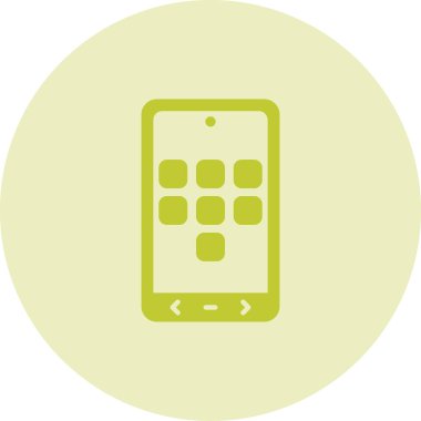 Cep telefonu simgesi, vektör illüstrasyonu