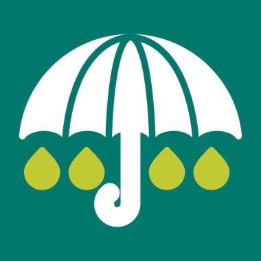 şemsiye simgesi vektör illüstrasyonu