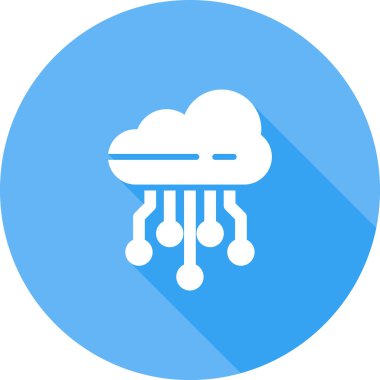 Bulut. Web simgesi basit illüstrasyon