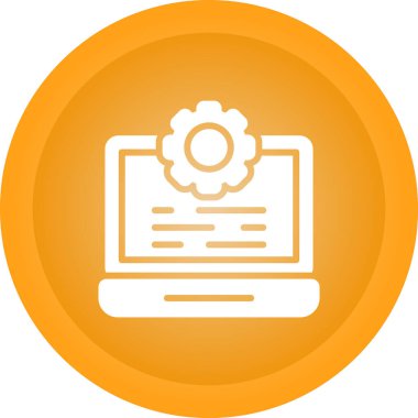 Bilgisayar. Web simgesi basit illüstrasyon