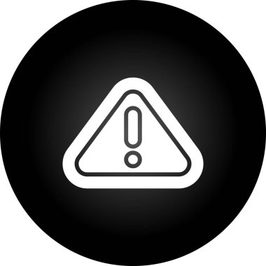 Uyarı işareti simgesinin vektör illüstrasyonu