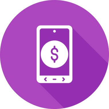 Cep telefonu. Web simgesi basit illüstrasyon