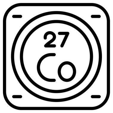 metal kimyasal element simgesi, basit satır biçimi