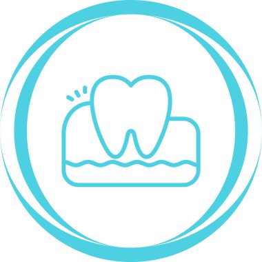 Diş simgesi, vektör illüstrasyonu