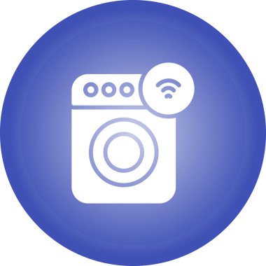 Çamaşır makinesi. Web simgesi basit illüstrasyon