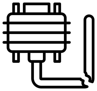 ısıtma radyatörü ikon vektör illüstrasyonu