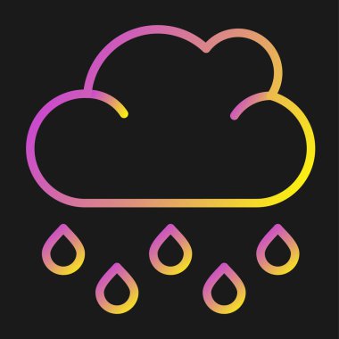 Yağmur simgesinin vektör illüstrasyonu
