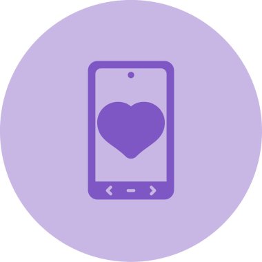 Kalp. Web simgesi basit illüstrasyon