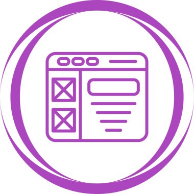 İnternet konseptinin web simgesi, vektör illüstrasyonu