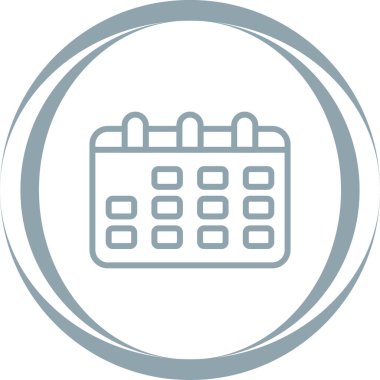 Takvim simgesi vektör illüstrasyonu