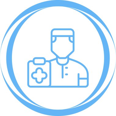 Doktor. Web simgesi basit illüstrasyon