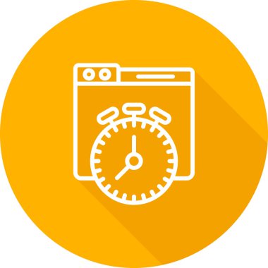 Saat. Web simgesi basit illüstrasyon