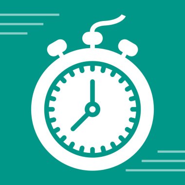 Saat vektör simgesi modern basit vektör çizimi. zaman sembolü