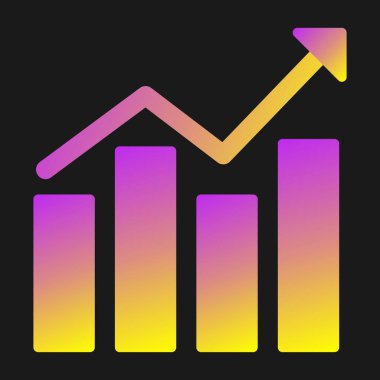 Analitik grafik simgesi. vektör illüstrasyonu
