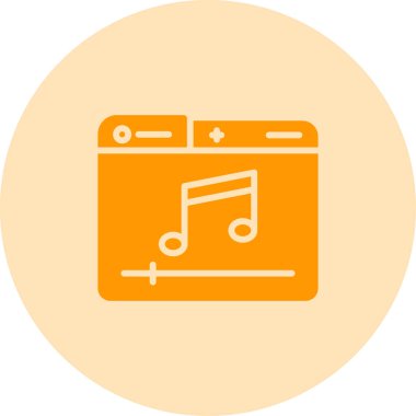 Vektör müzik simgesi illüstrasyonu