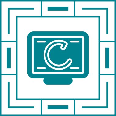 bilgisayar görüntüleme simgesi, vektör illüstrasyonu