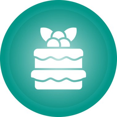 Tek pasta simge vektör çizim