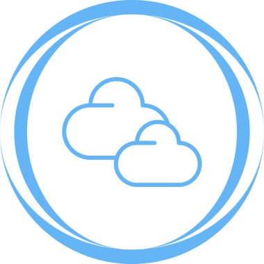 Bulut. Web simgesi basit illüstrasyon