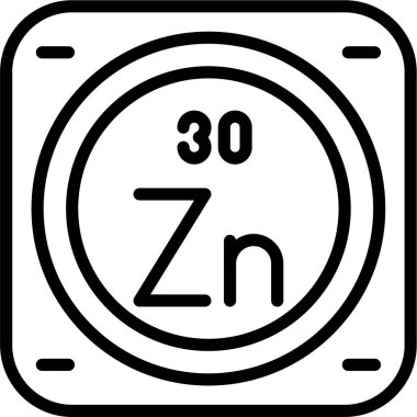 çinko kimyasal element simgesi, basit satır biçimi