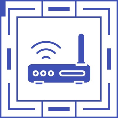 wifi router simgesi web basit illüstrasyonuName