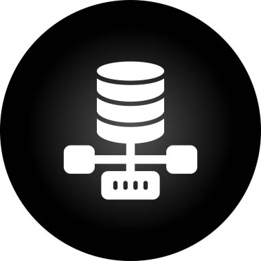 veritabanı. Web simgesi basit illüstrasyon