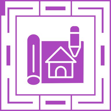 Ev simgesinin vektör illüstrasyonu