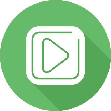 Video oynatıcı ikon vektör illüstrasyonu