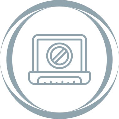 Bilgisayar modern simgesinin vektör illüstrasyonu