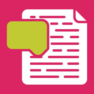 konuşma baloncuğu ve vektör tasarımı olan belge