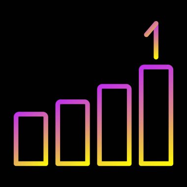Bar çizelgesi simgesi. özet çubuk çizelgesi vektör renk stoğu.