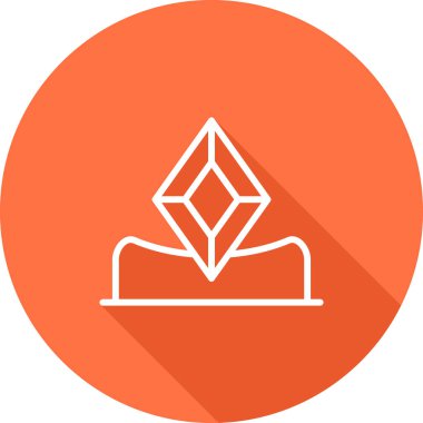 Elmas. Web simgesi basit illüstrasyon